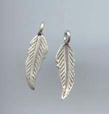 Thai Karen Hill Tribe Silver Pendants Long Leaf Pendants NS144