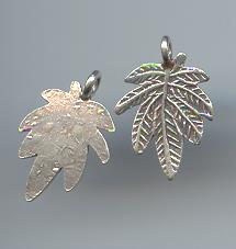 Thai Karen Hill Tribe Silver Pendants Little Leaf Pendants NS148