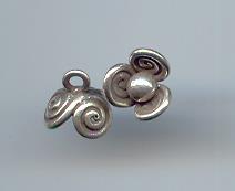 Thai Karen Hill Tribe Silver Pendants Cute Swirl Flower Pendants NS173