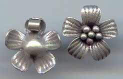 Thai Karen Hill Tribe Silver Pendants Engraved Little Flower Pendant NS190