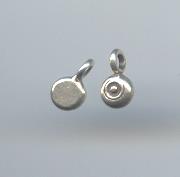Thai Karen Hill Tribe Silver Pendants Dot Printed Round Pendant NS251