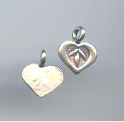 Thai Karen Hill Tribe Silver Pendants Arrow Printed Heart Pendant NS255