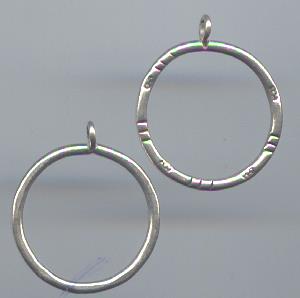 Thai Karen Hill Tribe Silver Pendants Line Printed Circle Pendant NS281