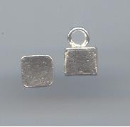Thai Karen Hill Tribe Silver Pendants Plain Cube Pendant NS287