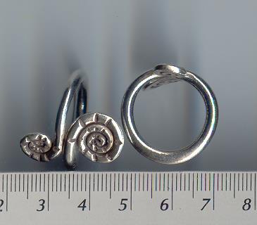 Thai Karen Hill Tribe Silver Duo Spiral Ring RR036 