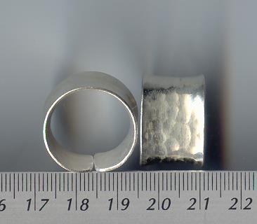 Thai Karen Hill Tribe Silver White Hammered Ring RR038 
