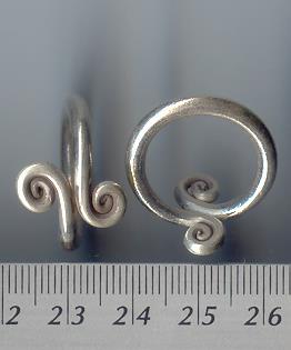 THAI KAREN HILL TRIBE SILVER DUO SPIRAL RING RR094 