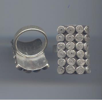 Thai Karen Hill Tribe Silver Multi Spiral Ring RR156 