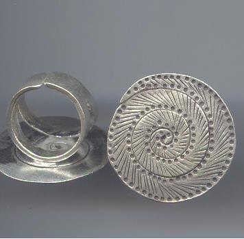 Thai Karen Hill Tribe Silver Spiral Ring RR159 
