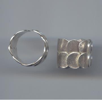 Thai Karen Hill Tribe Silver Double Line Multi Circle Ring RR164 