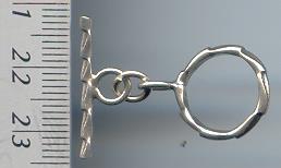 Thai Karen Hill Tribe Toggles and Findings Silver Twist Circle Toggle TG035 