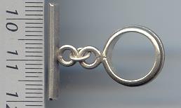Thai Karen Hill Tribe Toggles and Findings Silver Plain Circle Toggle TG038 