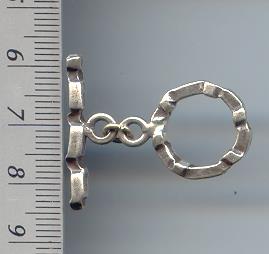 Thai Karen Hill Tribe Toggles and Findings Silver Rugged Circle Toggle TG039 