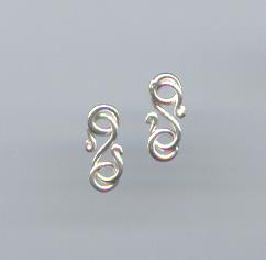 Thai Karen Hill Tribe Toggles and Findings Silver Plain S Clasps TG086 