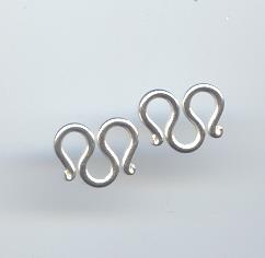Thai Karen Hill Tribe Toggles and Findings Silver Plain S Clasps TG089 