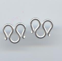 Thai Karen Hill Tribe Toggles and Findings Silver Plain S Clasps TG090 